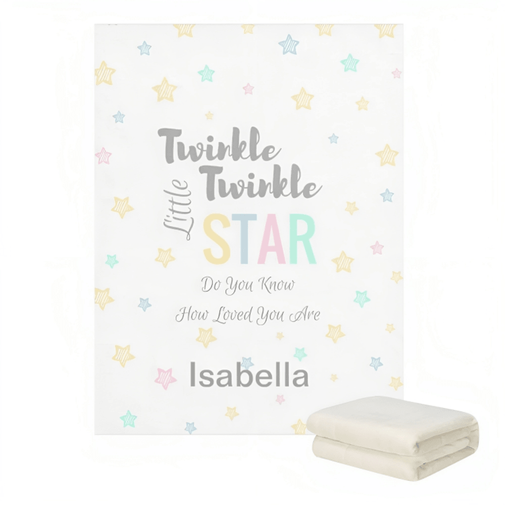 Custom Twinkle Star Name Blanket-Children Cloth Shop