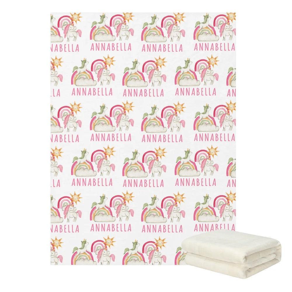 3 Pieces Unicorn Name Bedding Set-Children Cloth Shop