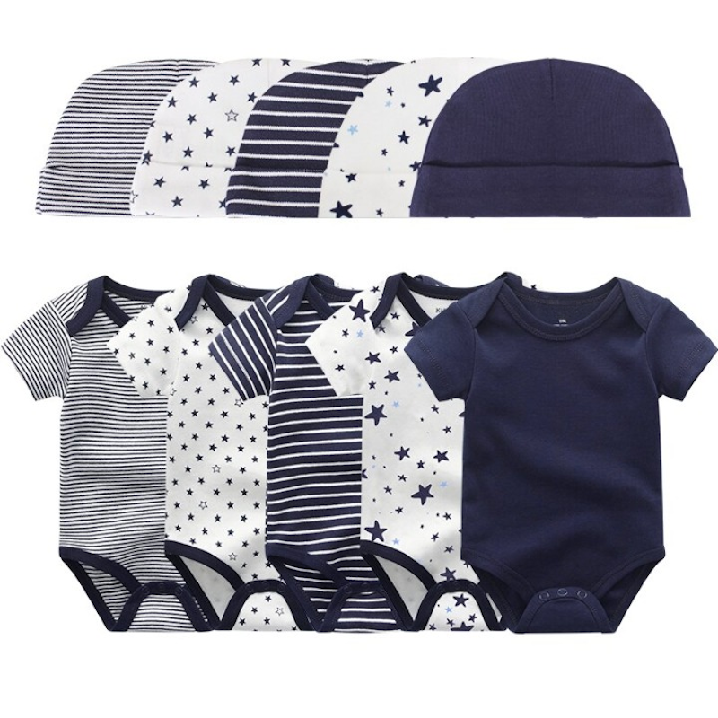 Set Of 5 Piece Newborn Baby Bodysuit-Children Cloth Shop