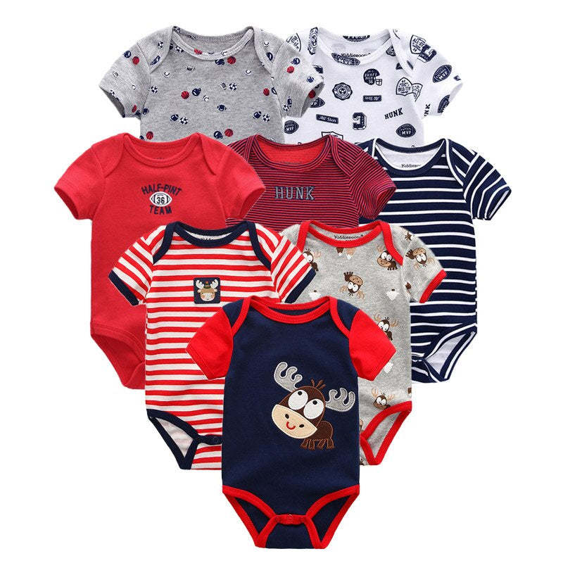 8 Pcs Baby Unisex Clothes Jumpsuit Set-Children Cloth Shop