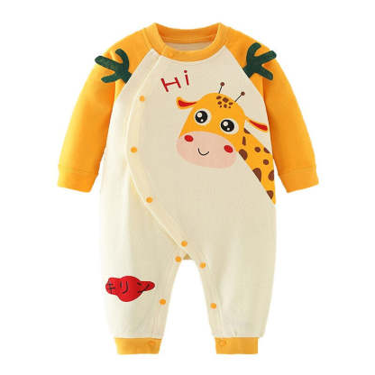 Giraffe Print Newborn Baby Romper Set-Children Cloth Shop