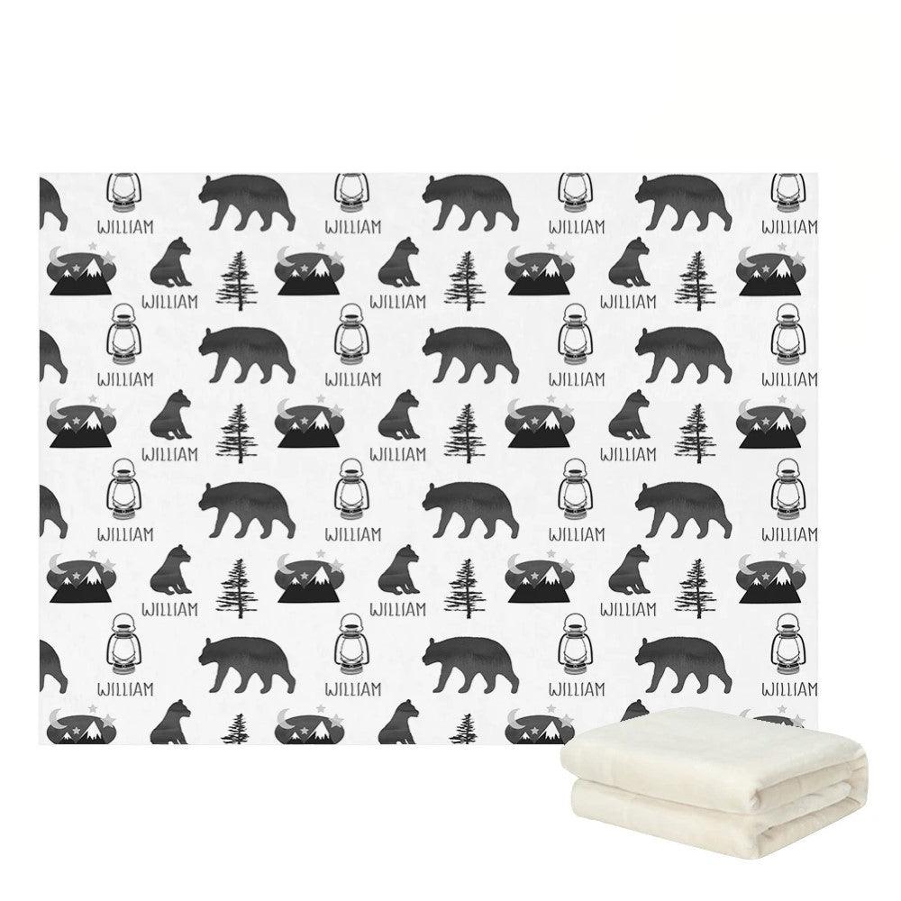 Custom Bear Deer Blanket-Children Cloth Shop