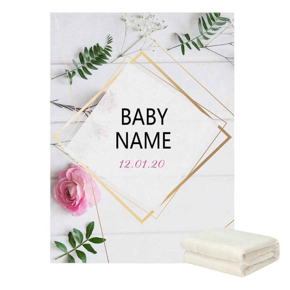 Floral Personalized Baby Blanket-Children Cloth Shop