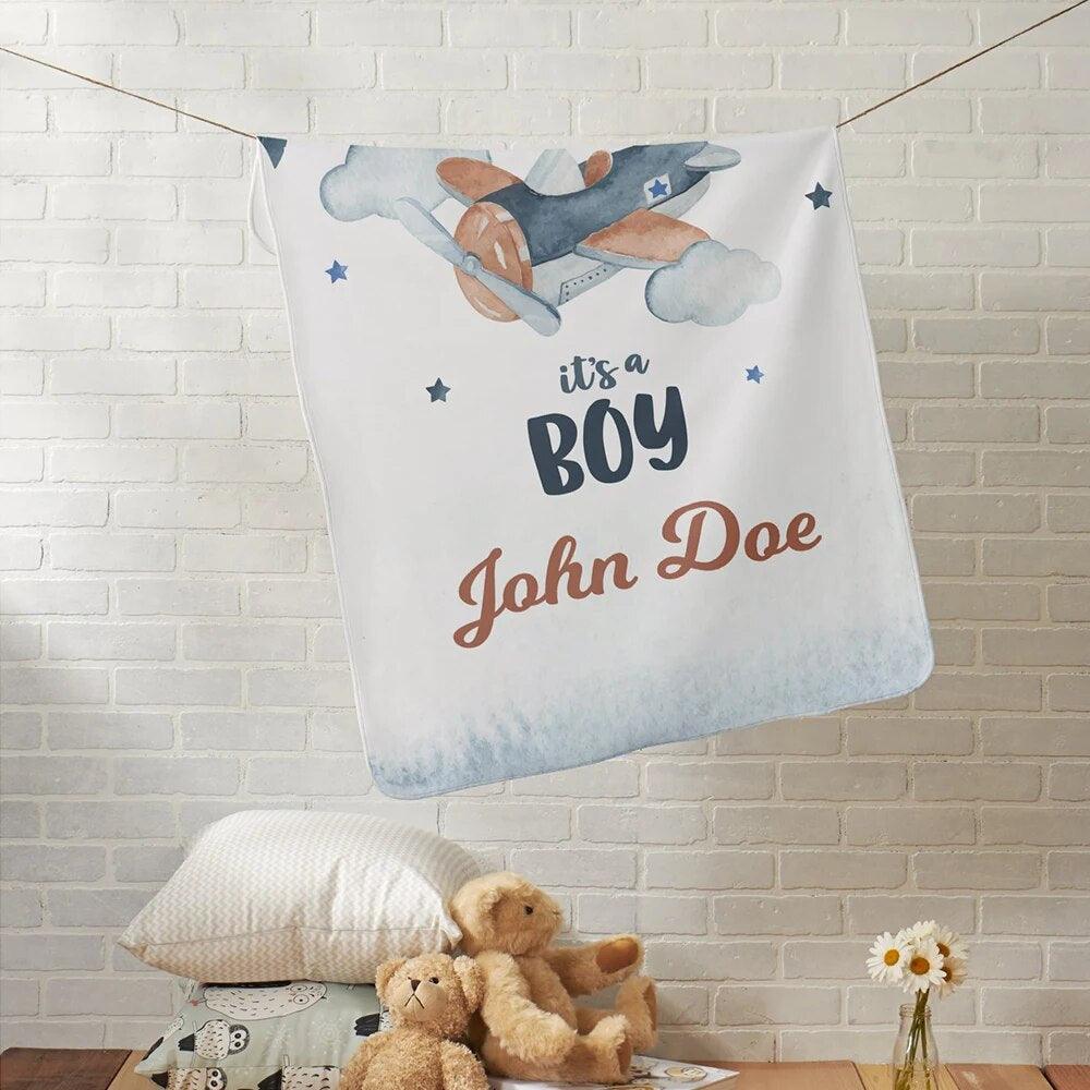 Photo Name Baby Blanket-Children Cloth Shop