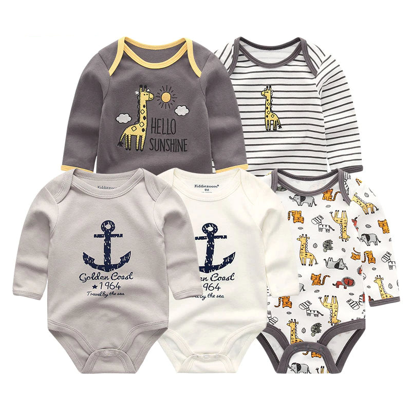 5 Pieces Printed Baby Clothes Set-Children Cloth Shop