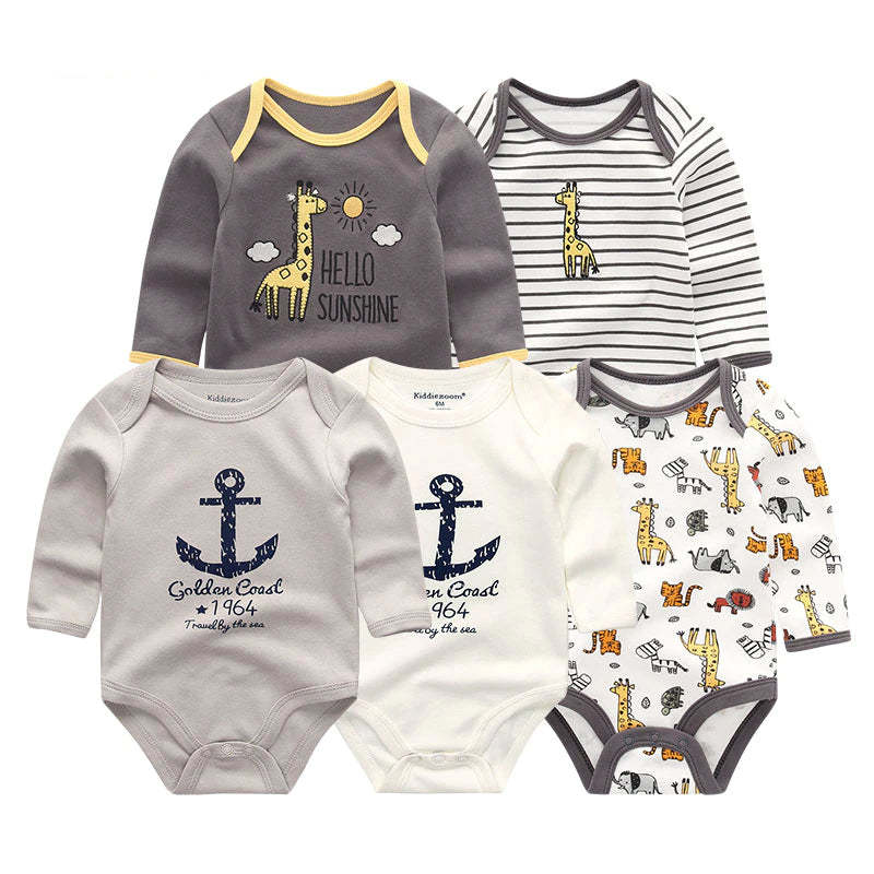 5 Pieces Printed Baby Clothes Set-Children Cloth Shop