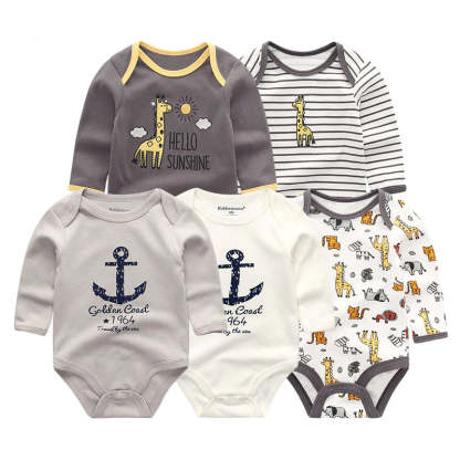 5 Pieces Printed Baby Clothes Set-Children Cloth Shop
