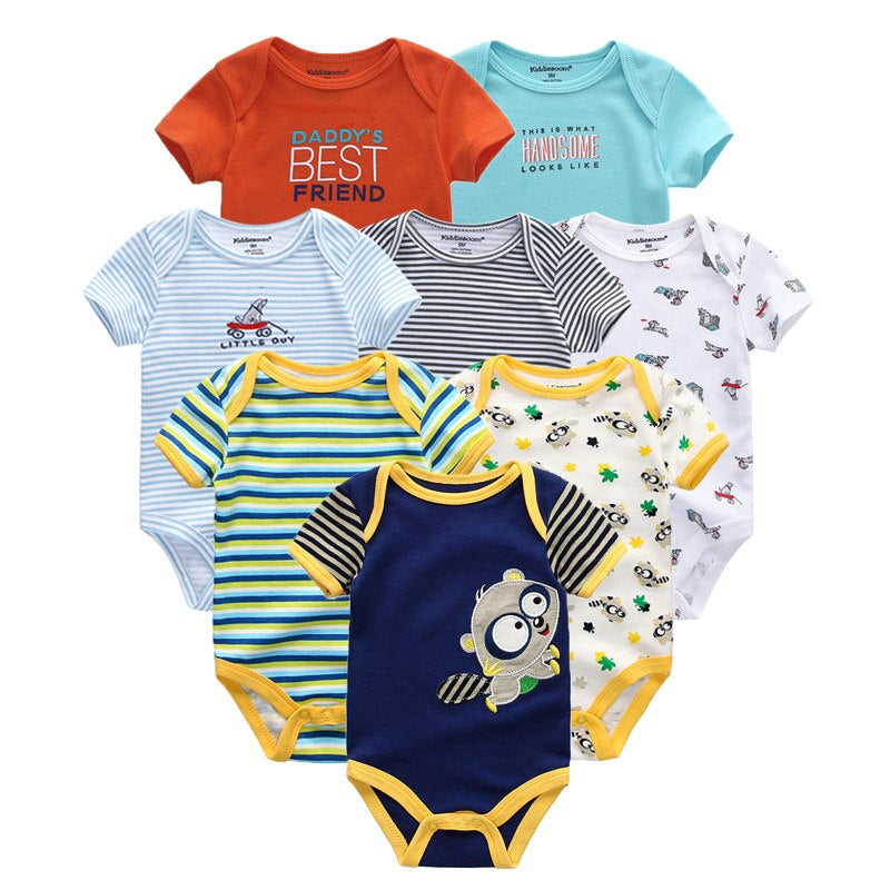 8 Pcs Baby Unisex Clothes Jumpsuit Set-Children Cloth Shop