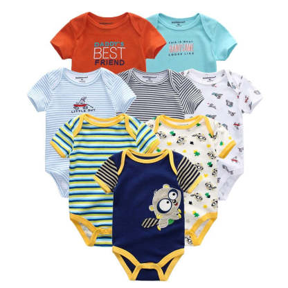 8 Pcs Baby Unisex Clothes Jumpsuit Set-Children Cloth Shop