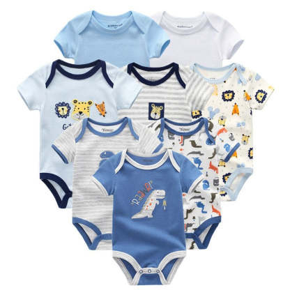 8 Pcs Baby Unisex Clothes Jumpsuit Set-Children Cloth Shop