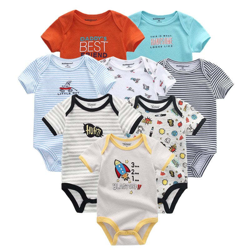 8 Pcs Baby Unisex Clothes Jumpsuit Set-Children Cloth Shop