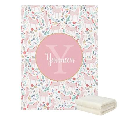 Floral Unicorn Name Bedding-Children Cloth Shop