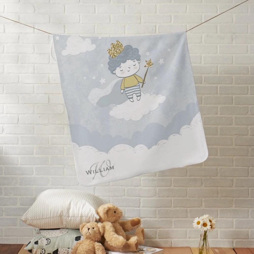 Time To Sleep Custom Name Blanket – Personalized Baby Gift-Children Cloth Shop