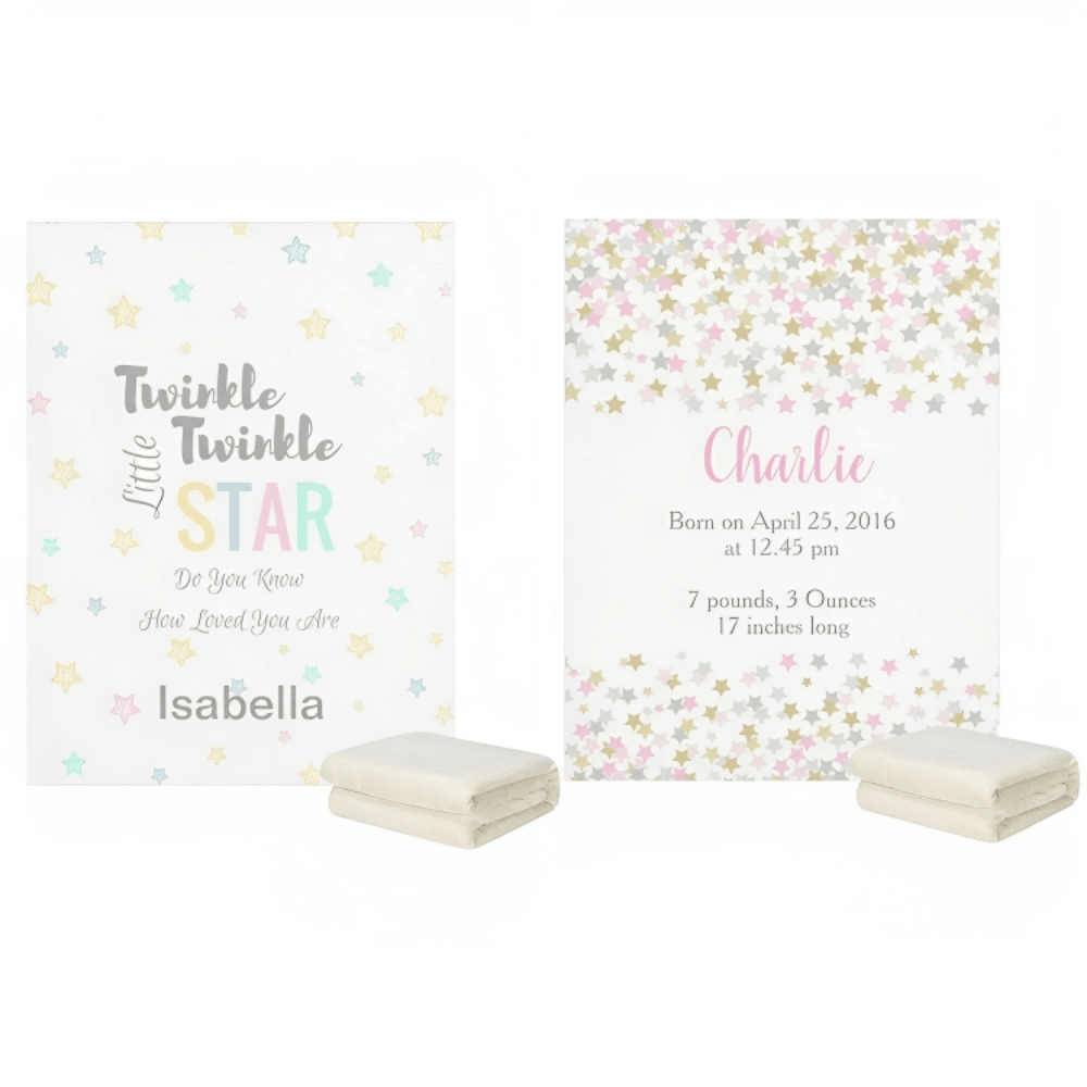 Custom Twinkle Star Name Blanket-Children Cloth Shop