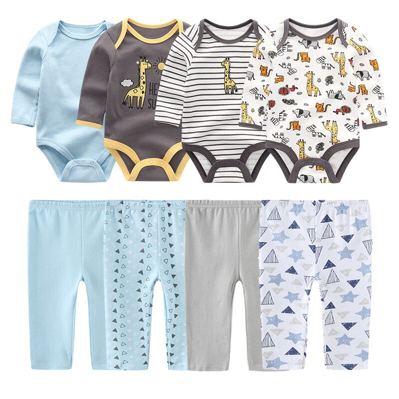 Baby 4 Piece Bodysuit & Pant Set-Children Cloth Shop