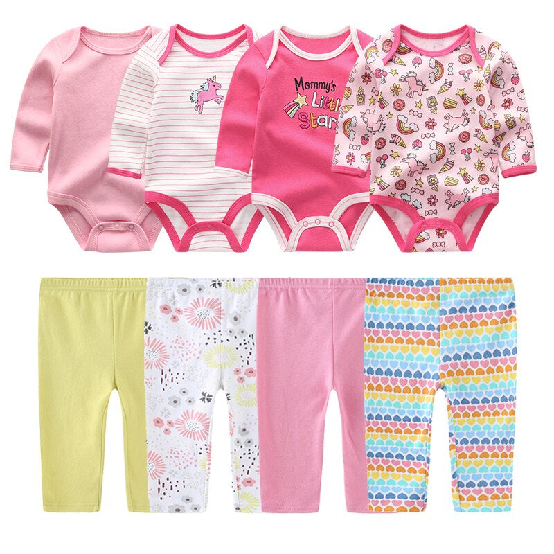 Baby 4 Piece Bodysuit & Pant Set-Children Cloth Shop