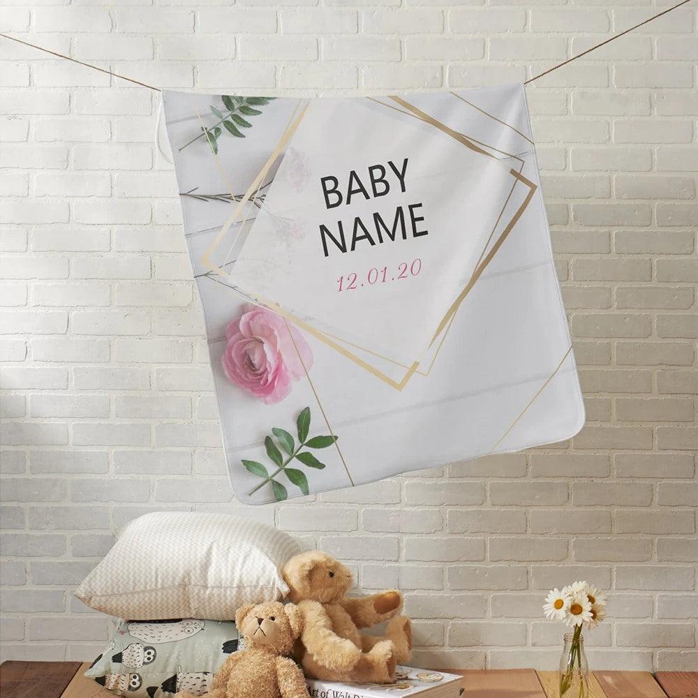 Floral Personalized Baby Blanket-Children Cloth Shop