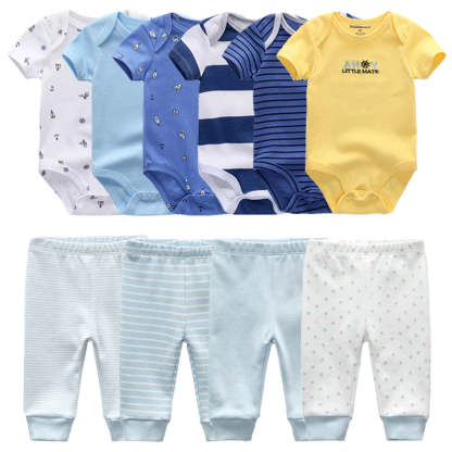 Set Of 6 Pc Bodysuit & 4 Pc Pant For Babies-Children Cloth Shop