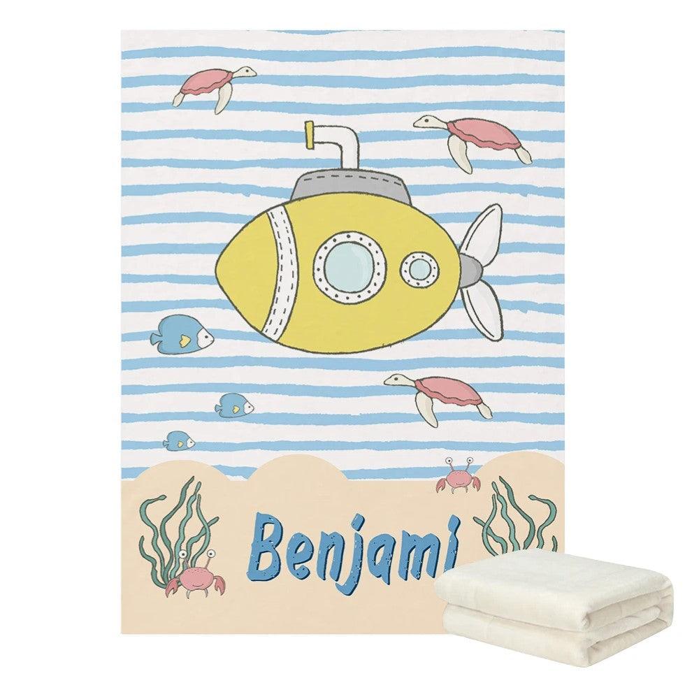 Personalized Flamingo Baby Blanket-Children Cloth Shop