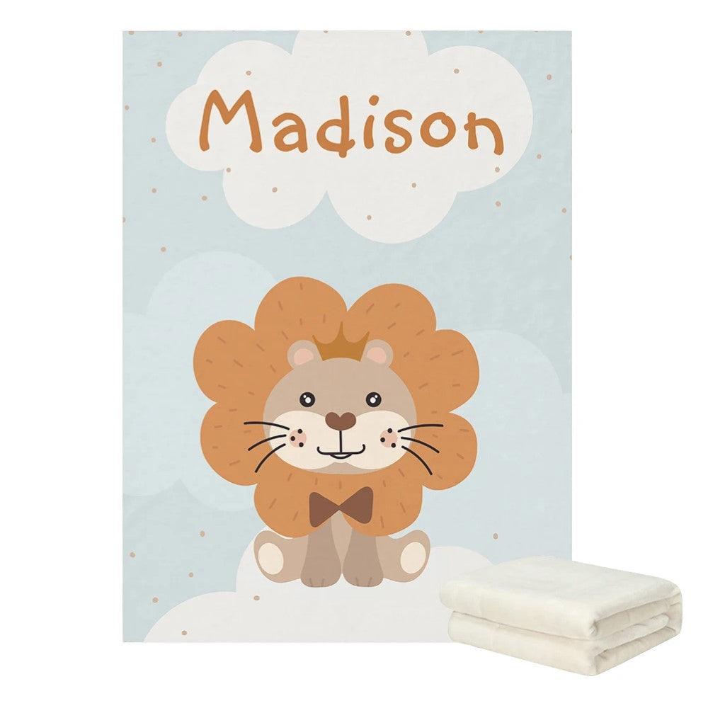 Personalized Lion Baby Blanket-Children Cloth Shop