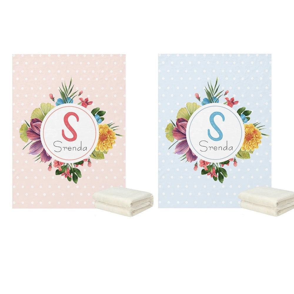 Tropical Flowers Blanket – Personalized Floral Fleece Baby Gift-Children Cloth Shop