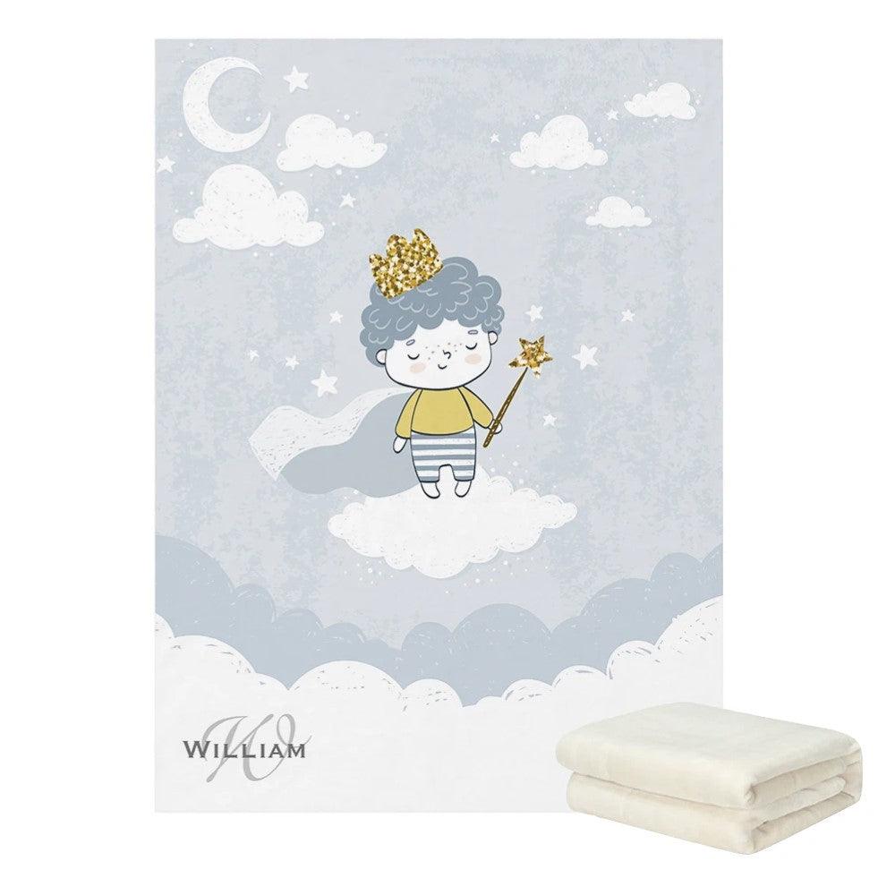 Time To Sleep Custom Name Blanket – Personalized Baby Gift-Children Cloth Shop