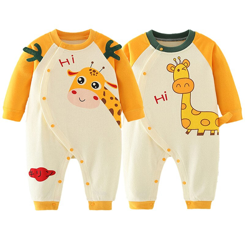 Giraffe Print Newborn Baby Romper Set-Children Cloth Shop