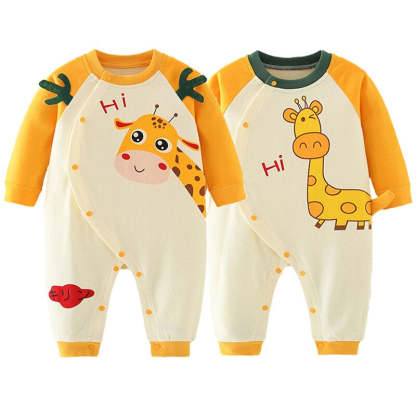 Giraffe Print Newborn Baby Romper Set-Children Cloth Shop