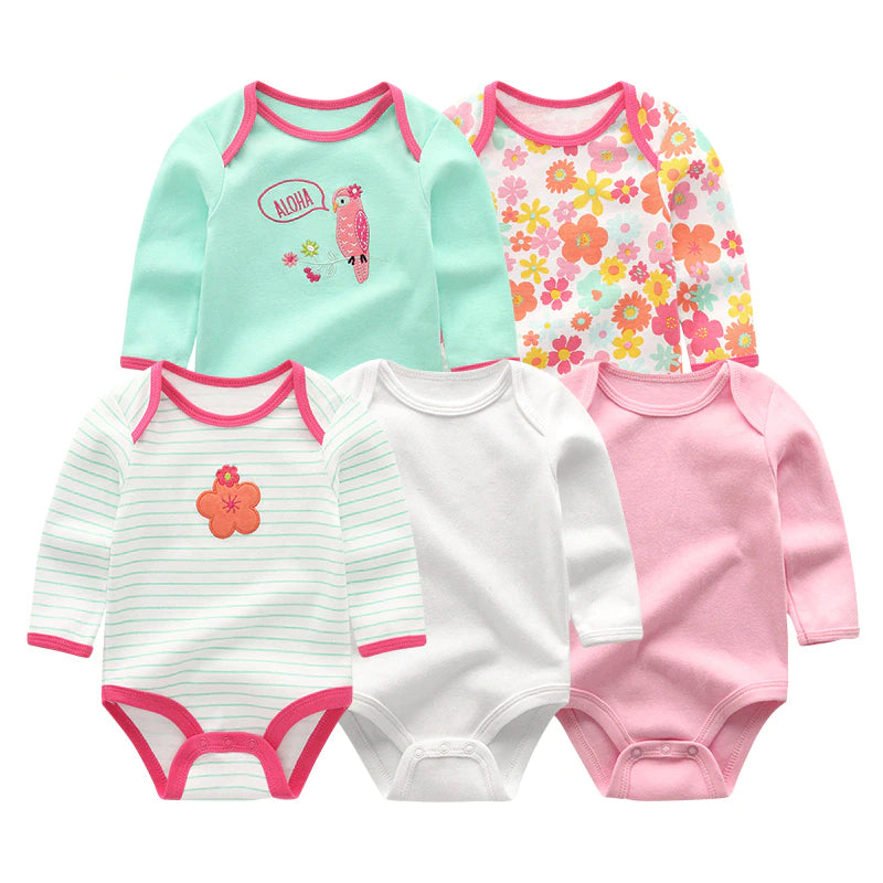 5 Pieces Printed Baby Clothes Set-Children Cloth Shop