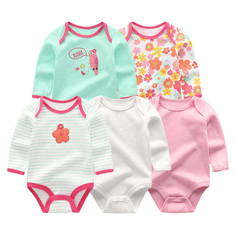5 Pieces Printed Baby Clothes Set-Children Cloth Shop
