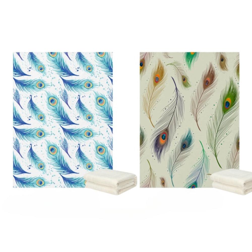 Peacock Feather Minky Blanket-Children Cloth Shop