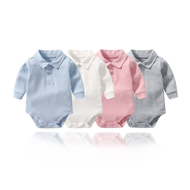Solid Color Newborn Shirt Jumpsuit-Children Cloth Shop