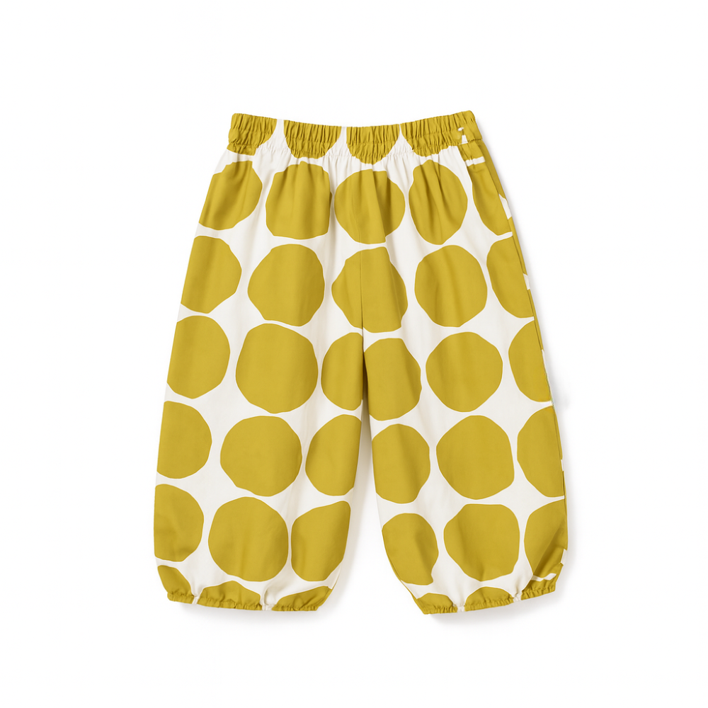 Toddler Two Piece Yellow Top and Pant Set with Hat