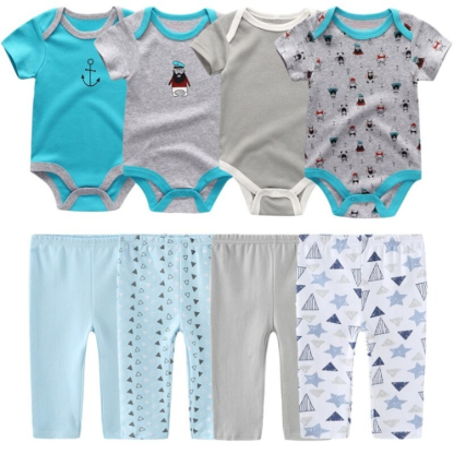 Infant Toddler 4Pcs Jumpsuits And Pants Set-Children Cloth Shop