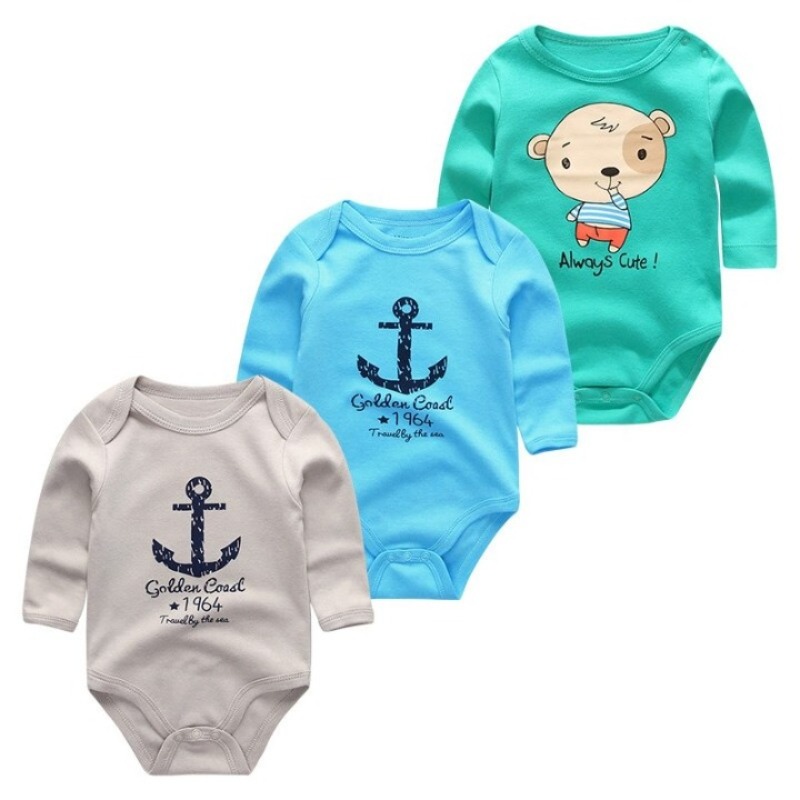 Girl Rompers Cartoon Printing 3Pcs Cotton Bodysuit Set-Children Cloth Shop