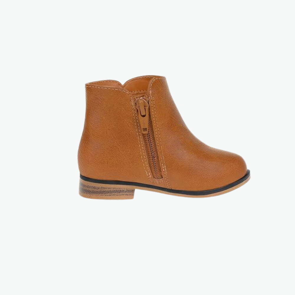 Girls Short Ankle Boots With Low Heels