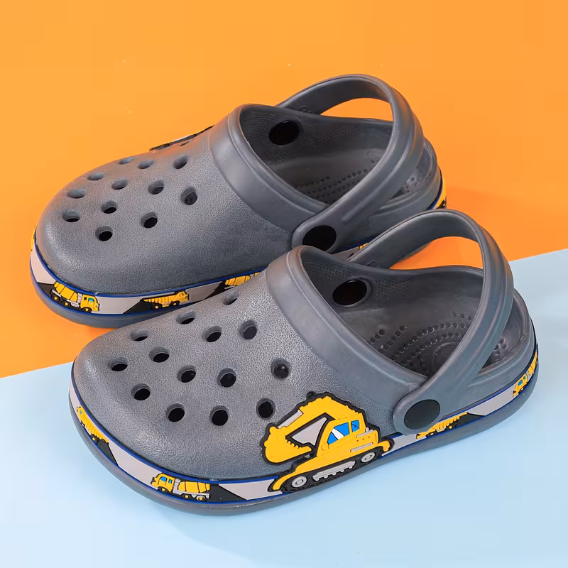 Casual Non Slip Pinted Summer Wear Flat Clogs For Kids