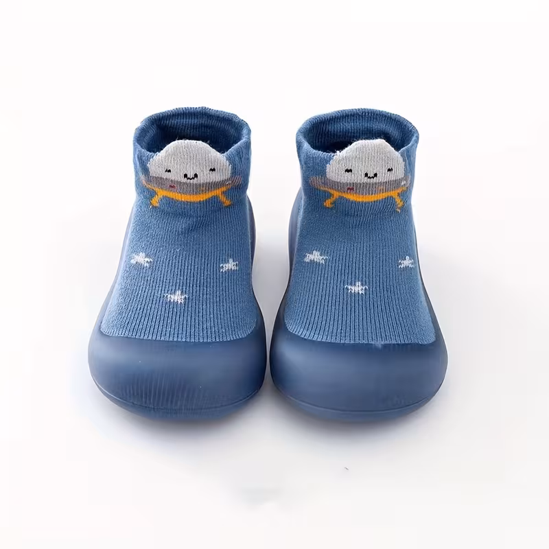 Soft Slip On Printed Non Slip Indoor Spring Shoes For Kids