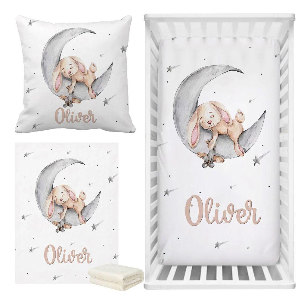 Custom Bunny Crib Bedding-Children Cloth Shop