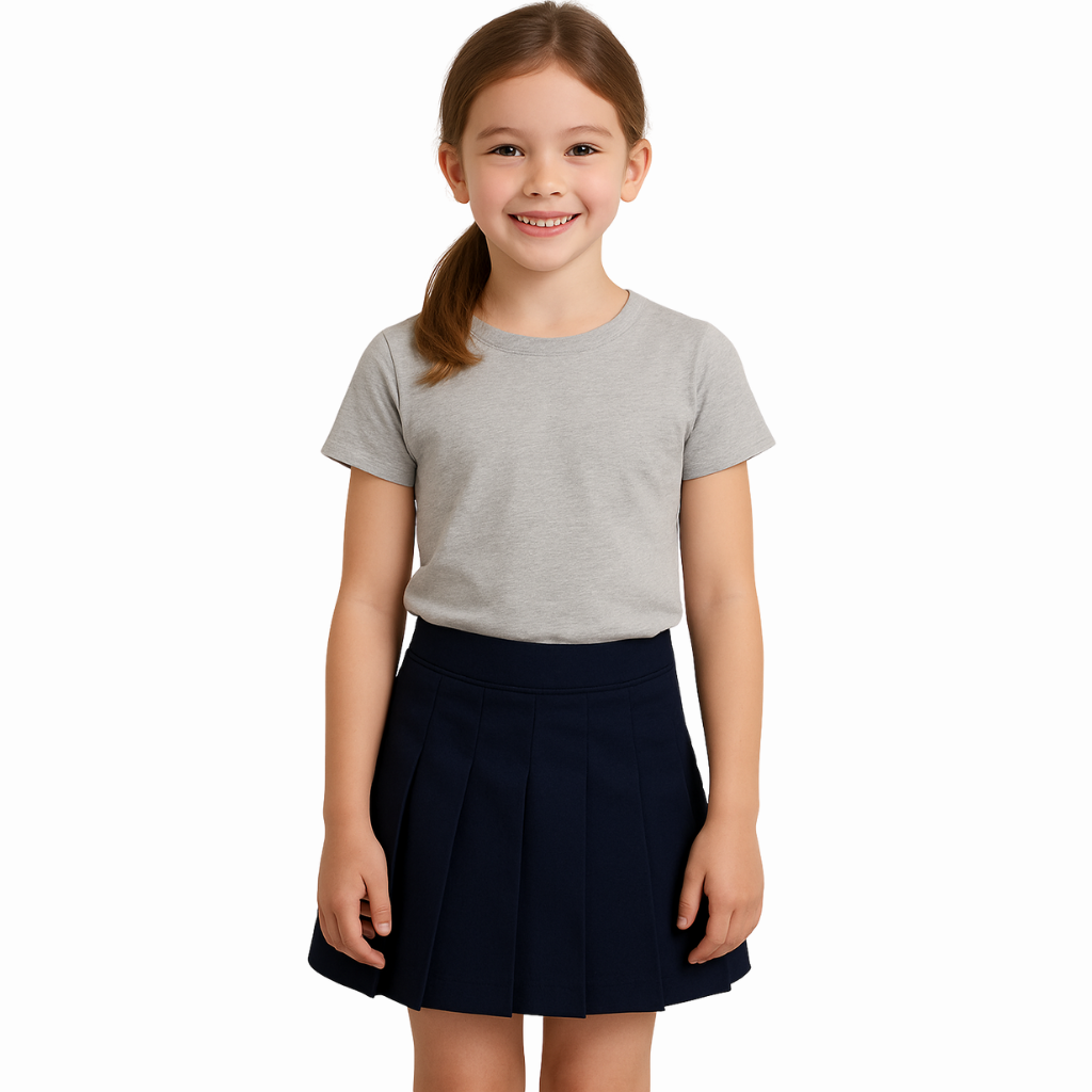 Girls Uniform Pleated Skort