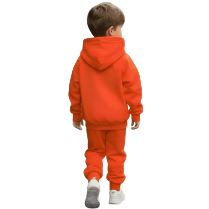 2 Piece Of Cartoon Dinosaur Print Hoodie And Sweatpants Set For boy