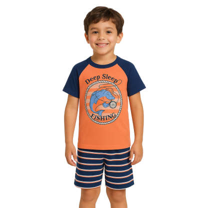 Two Piece Short Sleeve Graphic Pajama Set