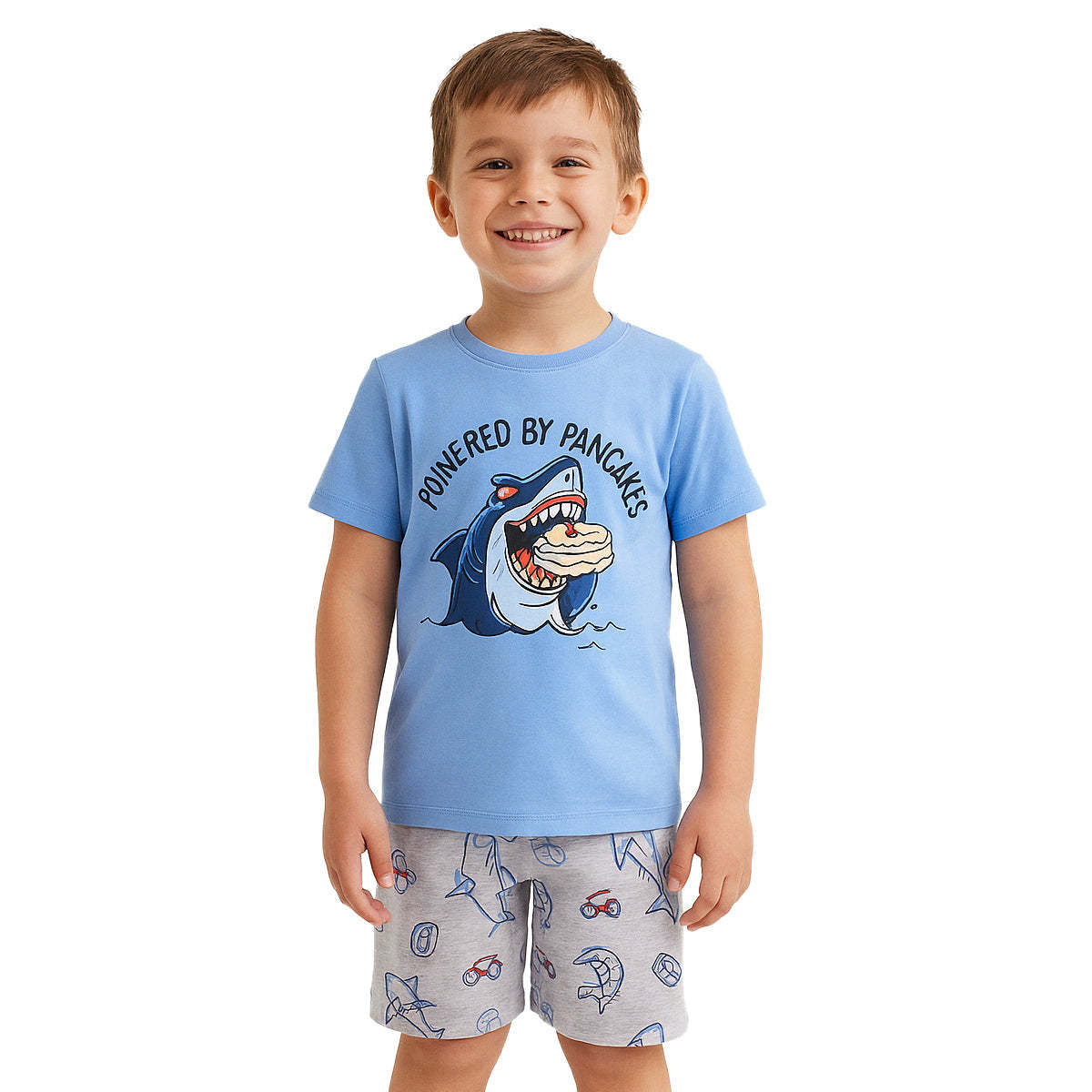 Two Piece Short Sleeve Graphic Pajama Set