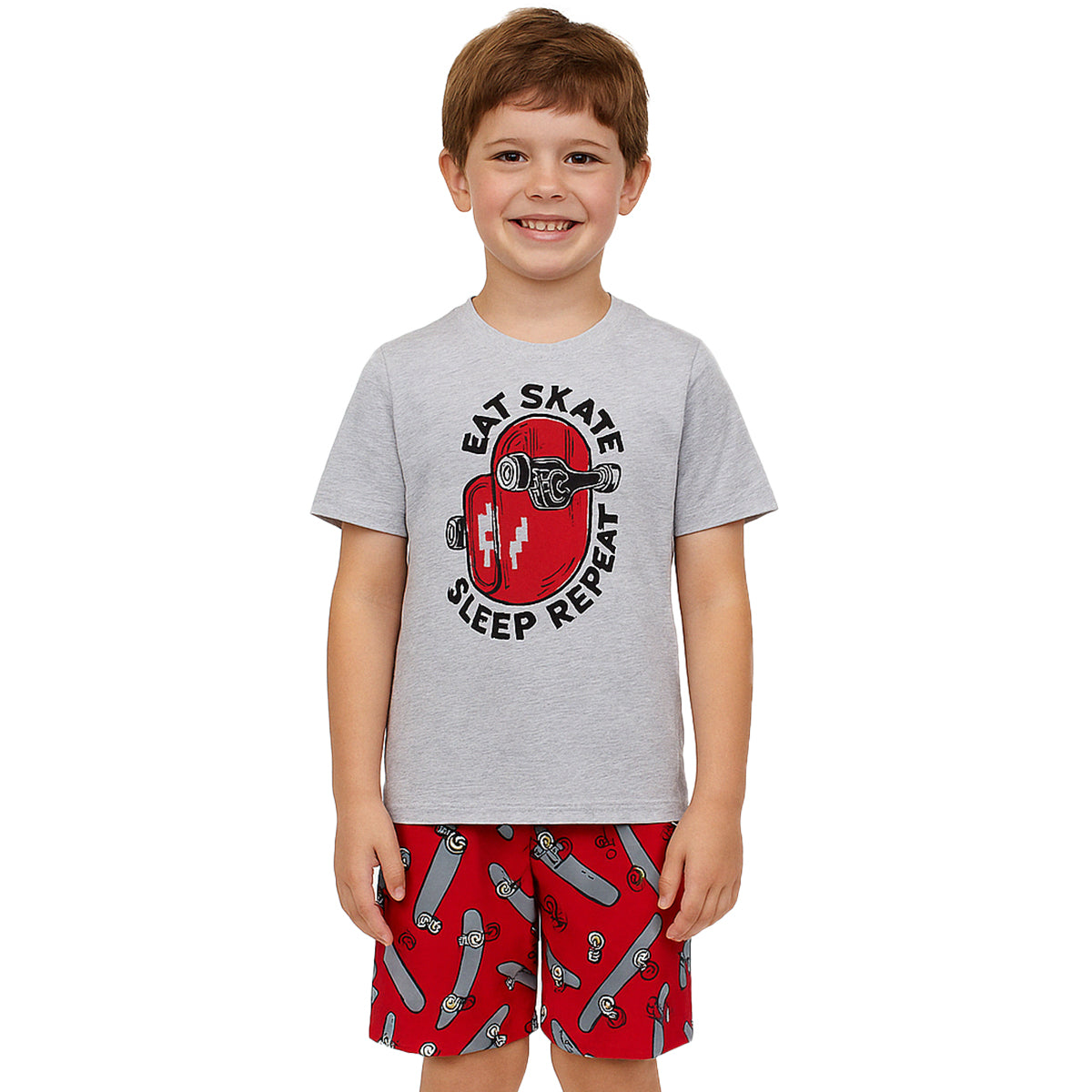 Two Piece Short Sleeve Graphic Pajama Set