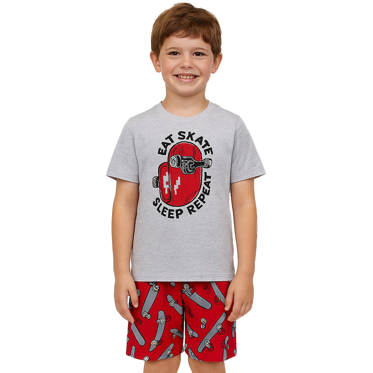 Two Piece Short Sleeve Graphic Pajama Set