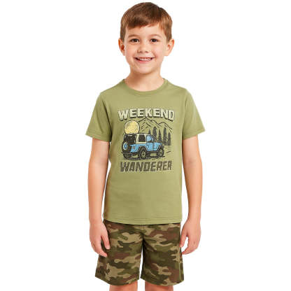 Two Piece Short Sleeve Graphic Pajama Set