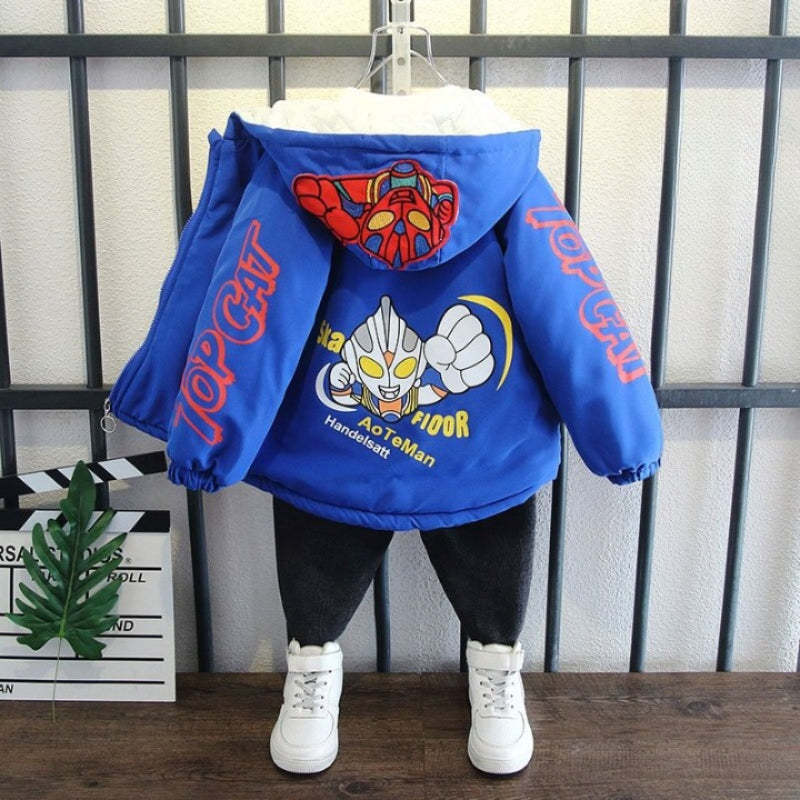 Thick Warm Top Cat Winter Jackets-Children Cloth Shop