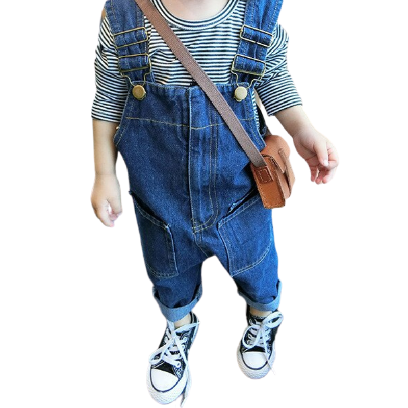 Solid Color Suspender Overalls-Children Cloth Shop