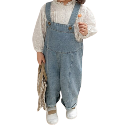 Solid Color Suspender Overalls-Children Cloth Shop