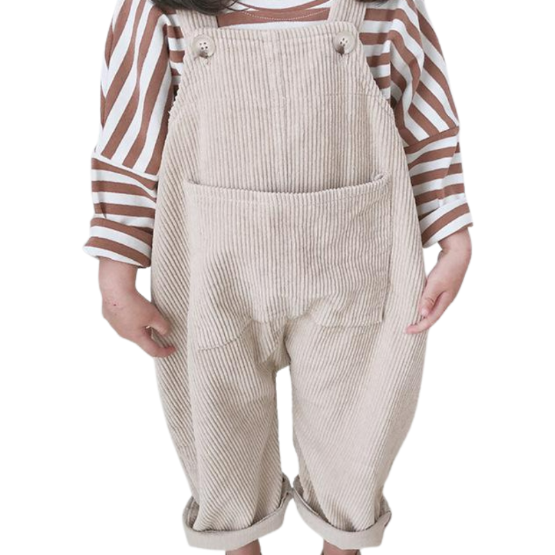 Solid Color Suspender Overalls-Children Cloth Shop